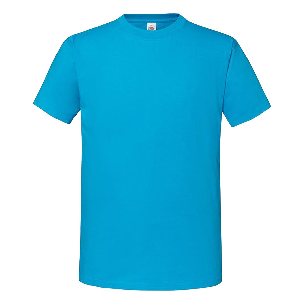 Azurblaues Premium-Baumwoll-T-Shirt