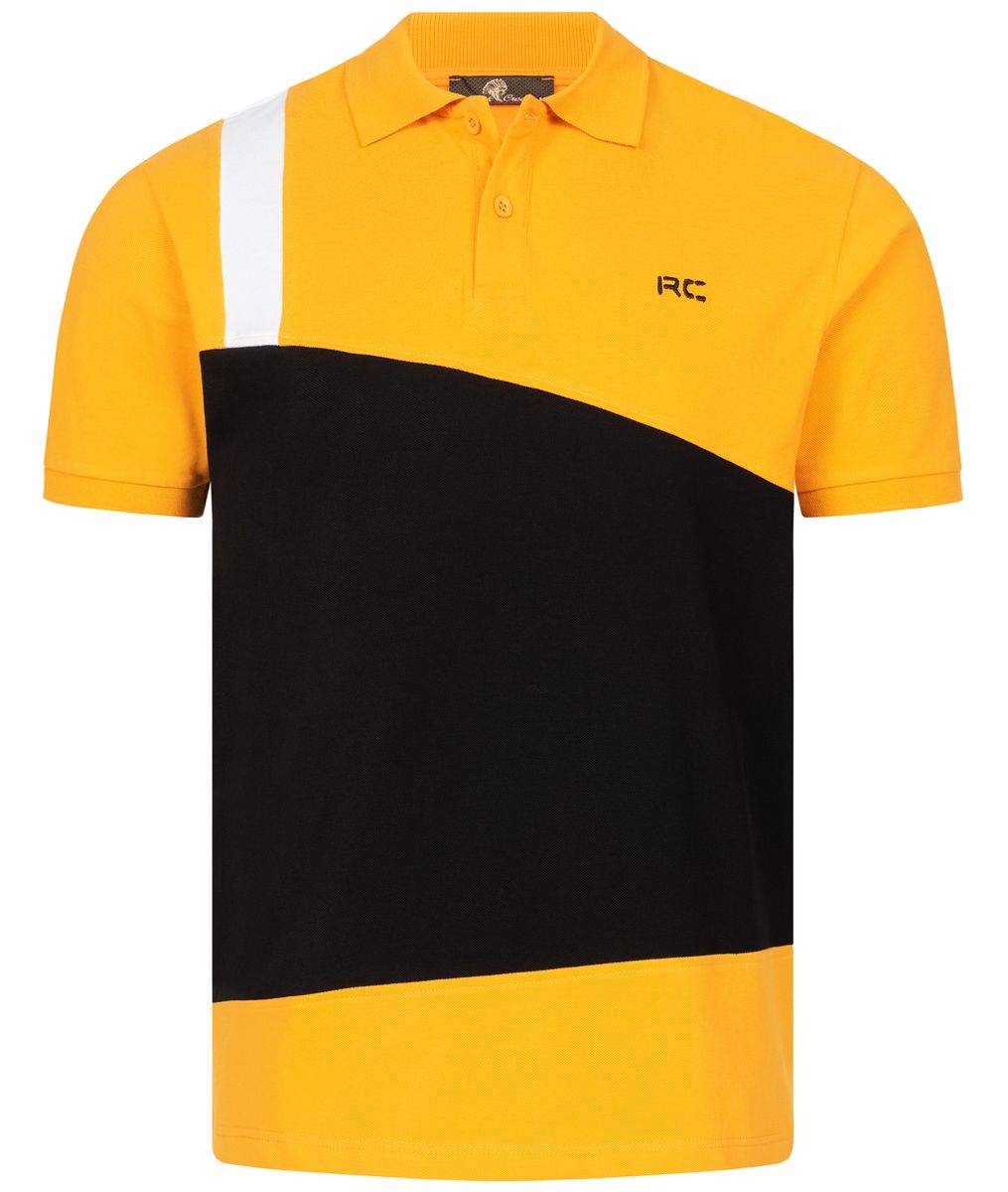 Colorblock Poloshirt mit Nummer 1