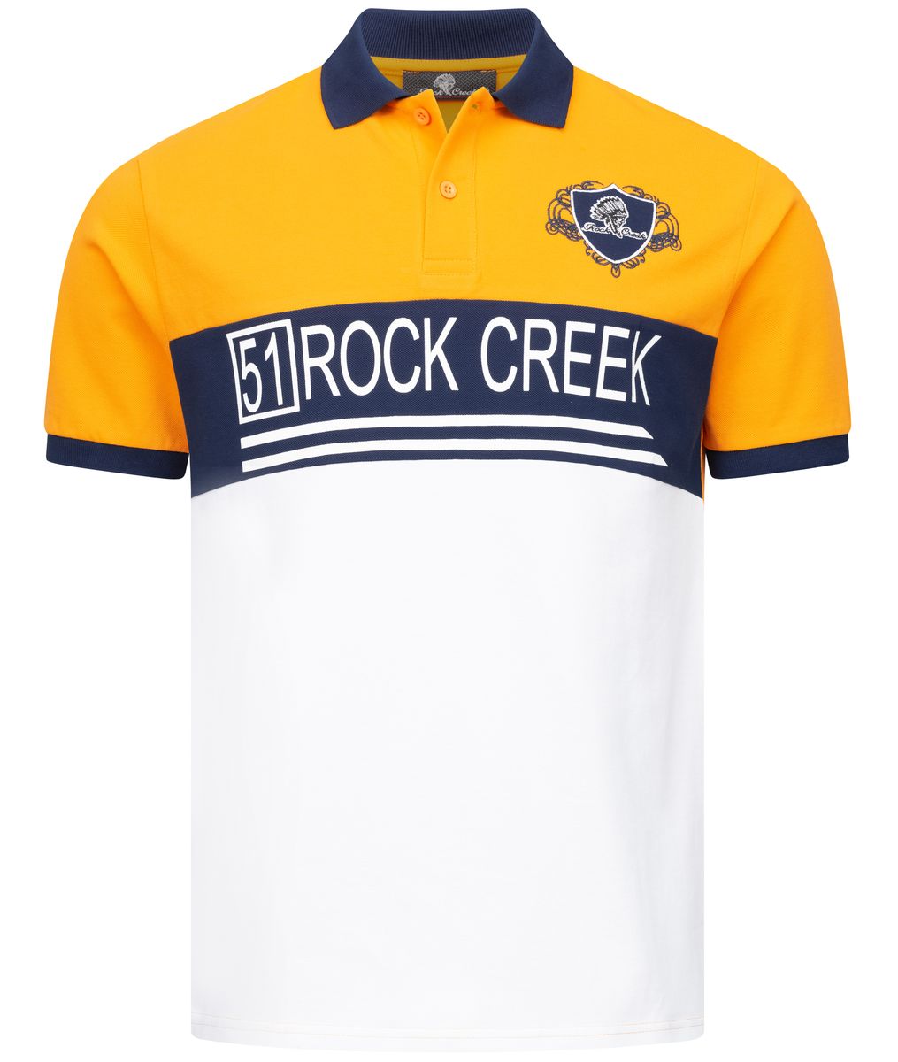 Colorblock Poloshirt mit Nummer 1