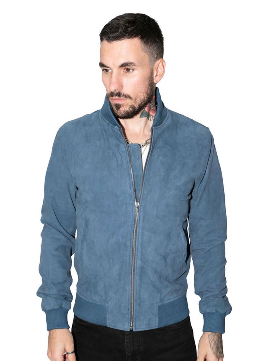 Retro Bomberjacke aus Wildleder