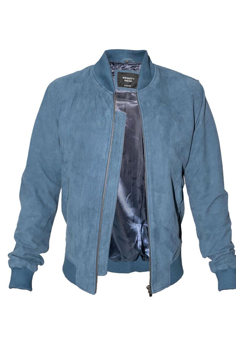 Retro-Bomberjacke aus Ziegenwildleder