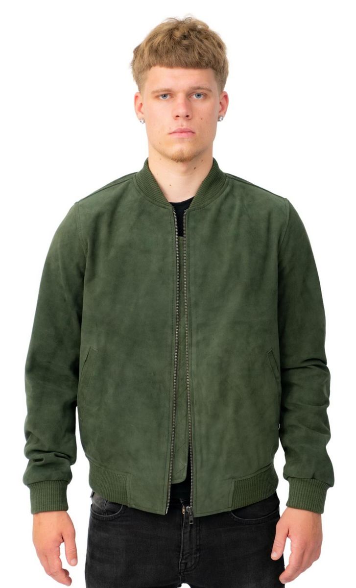 Retro Bomberjacke aus Wildleder
