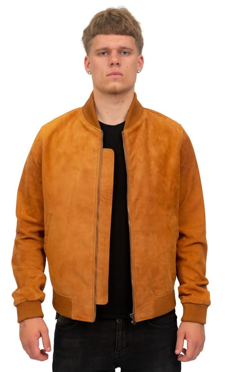 Retro Bomberjacke aus Wildleder
