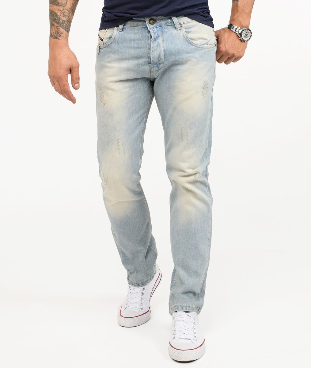 Helle Distressed Slim Jeans