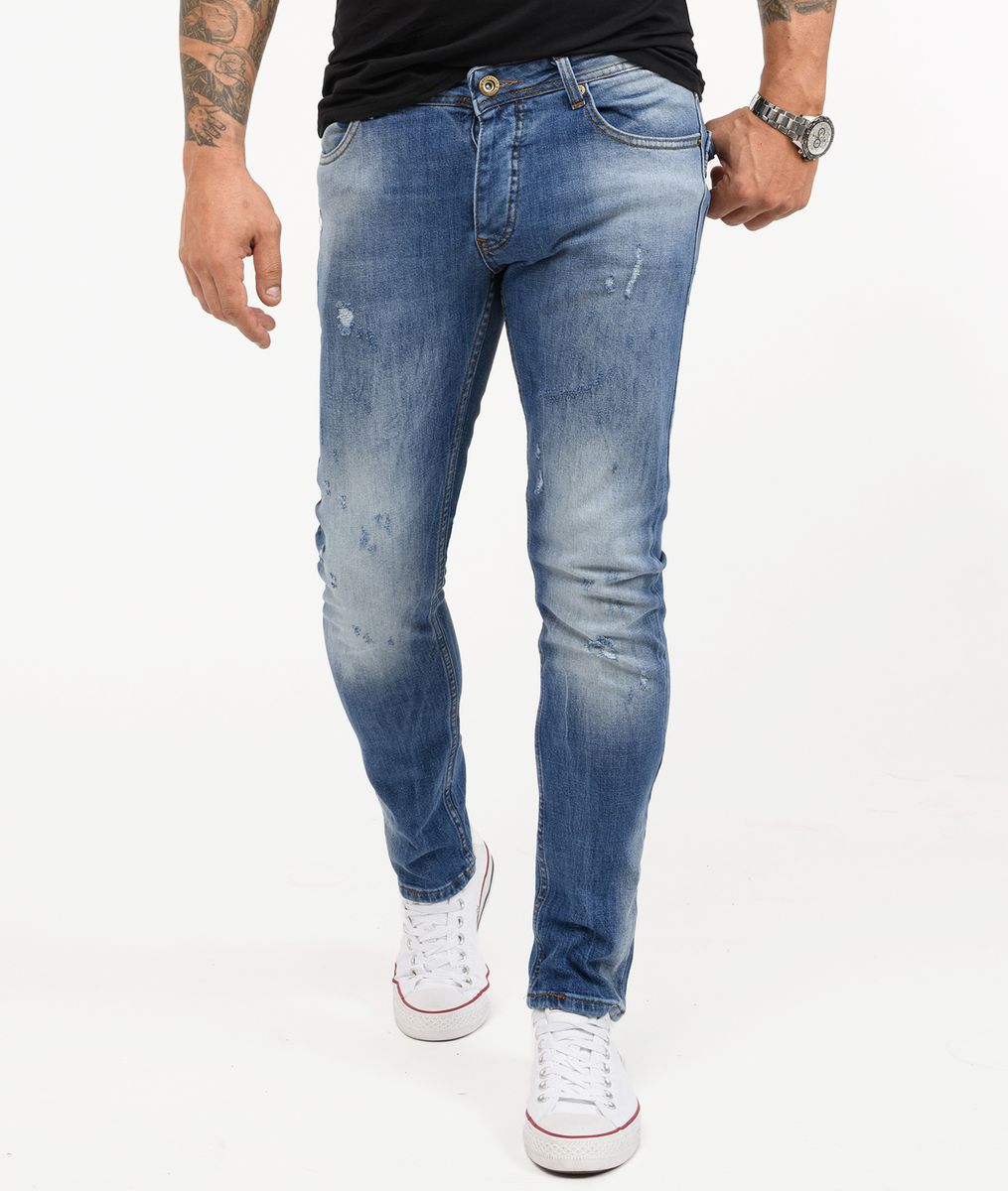 Helle Distressed Slim Jeans