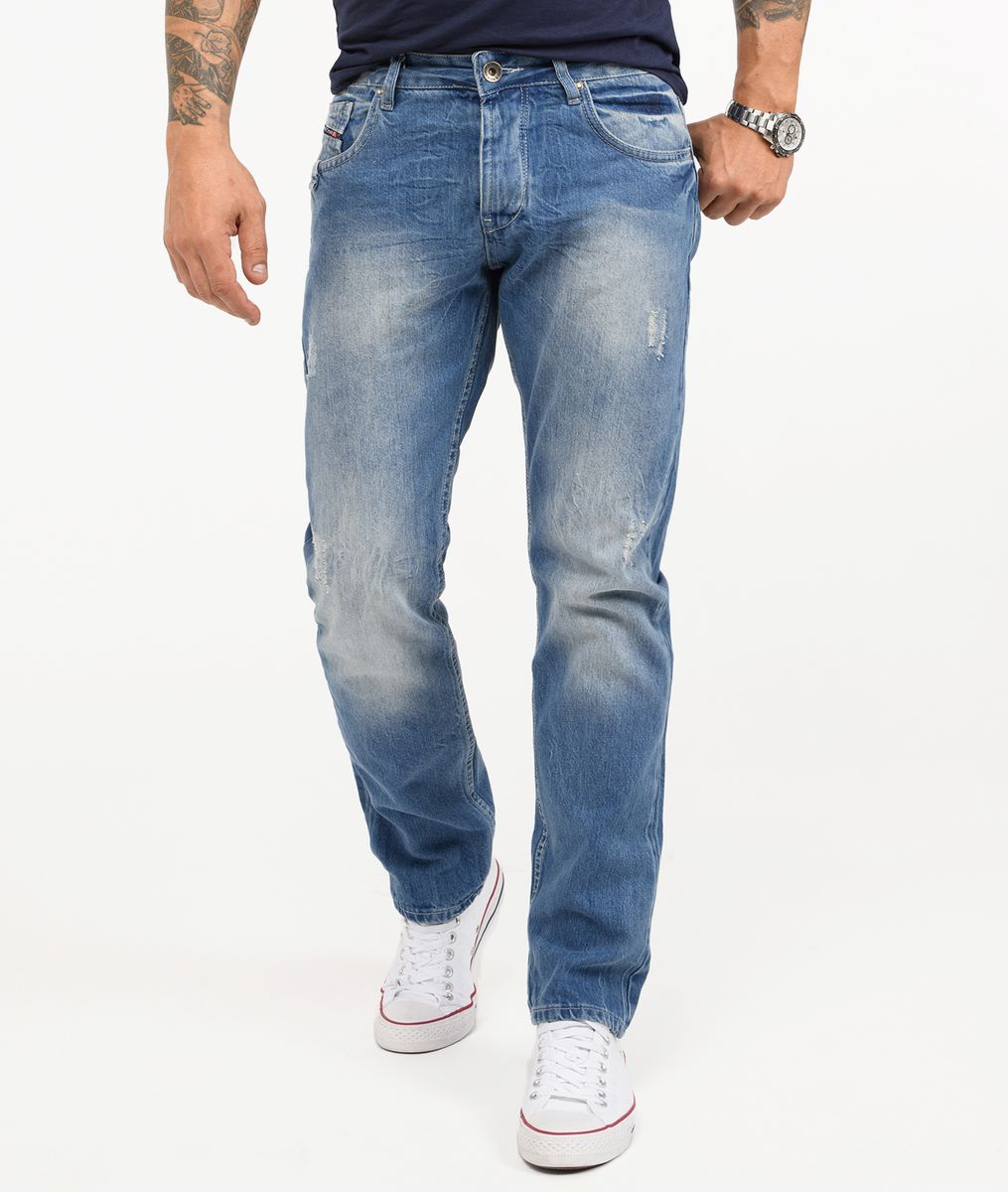 Helle Distressed Slim Jeans