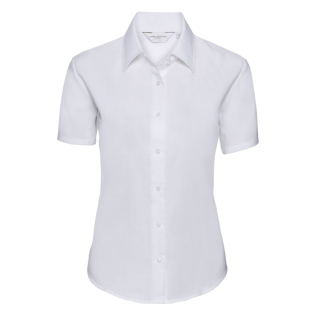 Russell Collection - Hemd für Damen kurzärmlig (Weiß)