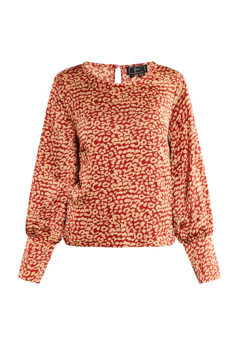 Bedruckte Bluse mit Ballonärmeln