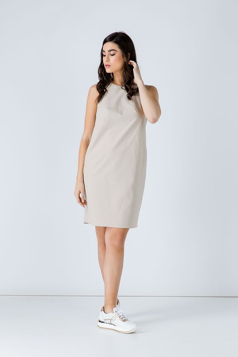 Ärmelloses Hängerkleid mit Taschen