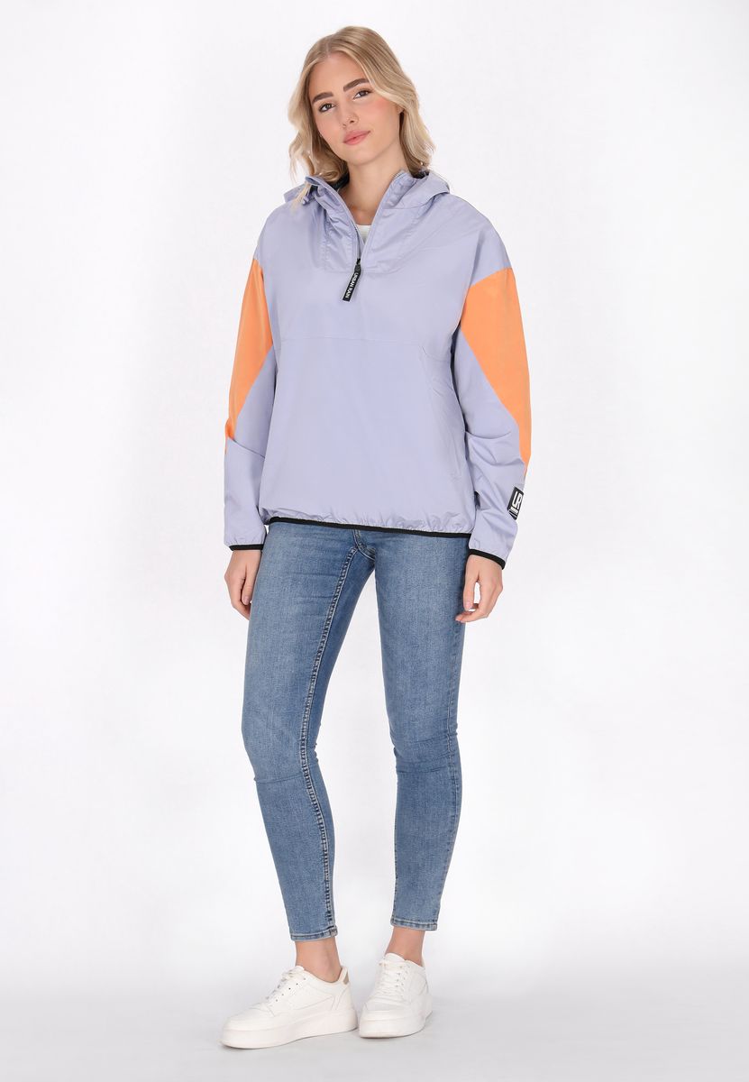 Kapuzen-Anorak mit Colorblocking