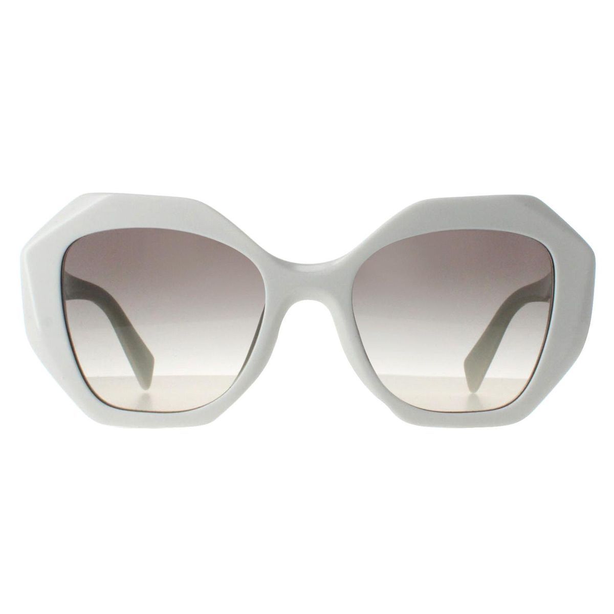Statement Elfenbeinfarbene Sonnenbrille mit Farbverlauf