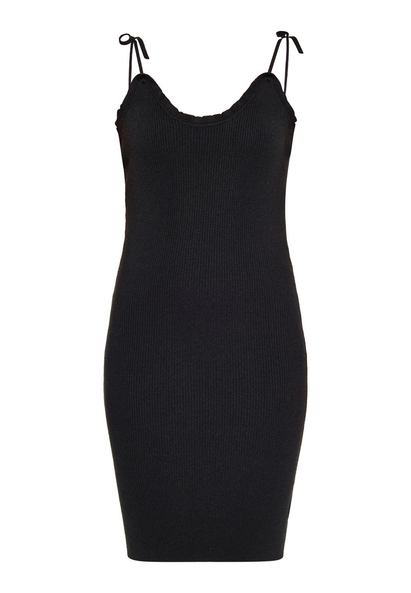 Geripptes Mini-Kleid mit Trägern