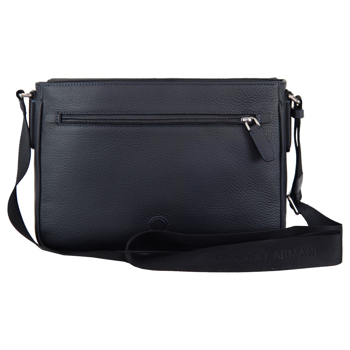 Minimalistische Messenger-Tasche aus genarbtem Leder