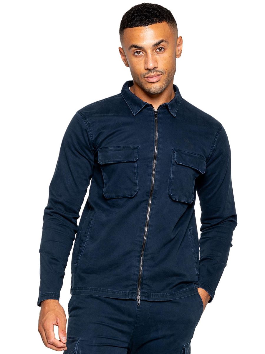 Cargo-Hemdjacke mit Reißverschluss