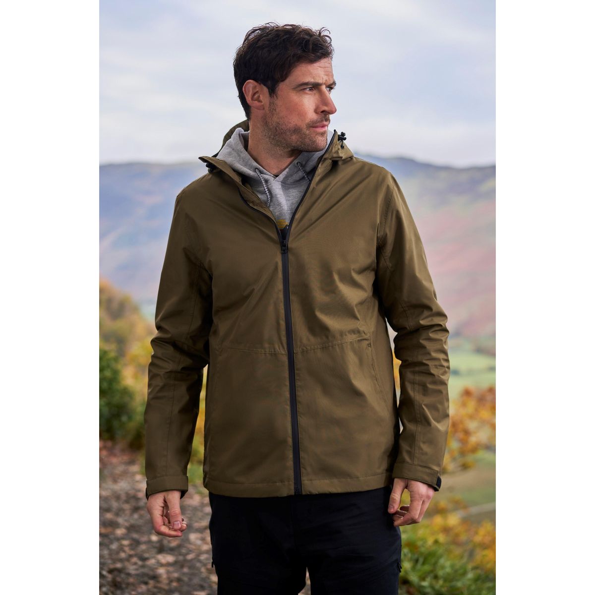 Mountain Warehouse - "Covert" Jacke Wasserfest für Herren (Dunkel-Khaki)