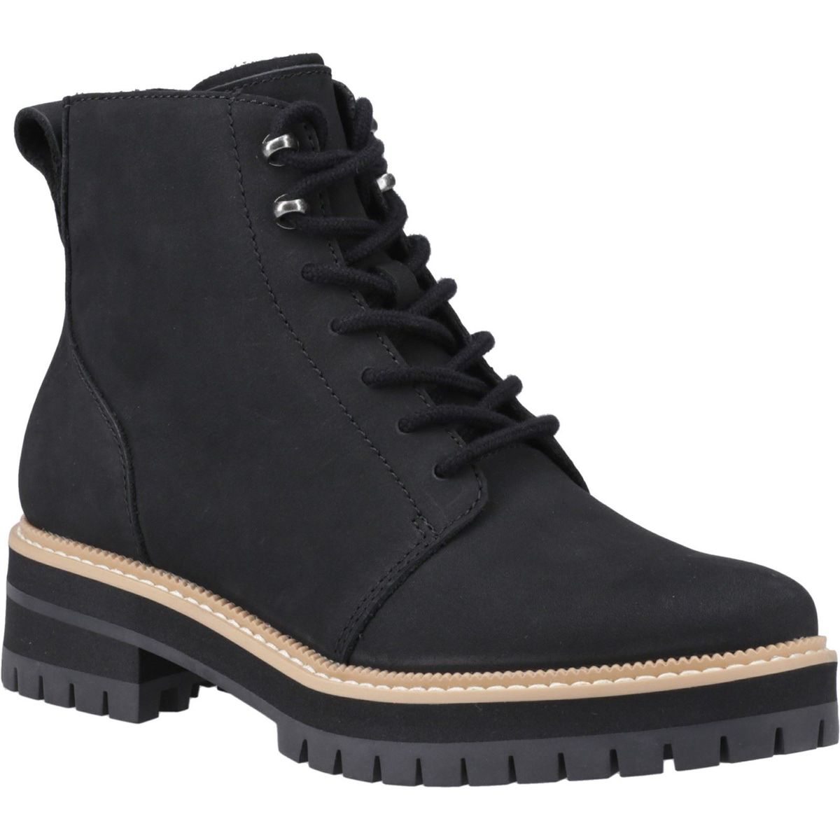 TOMS Wylder Leder Damen Schwarz Stiefel