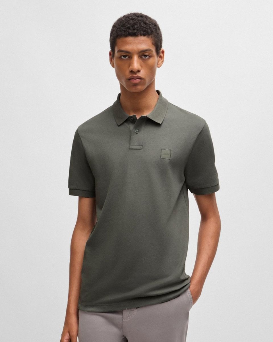 Schmal geschnittenes Stretch-Baumwoll-Poloshirt