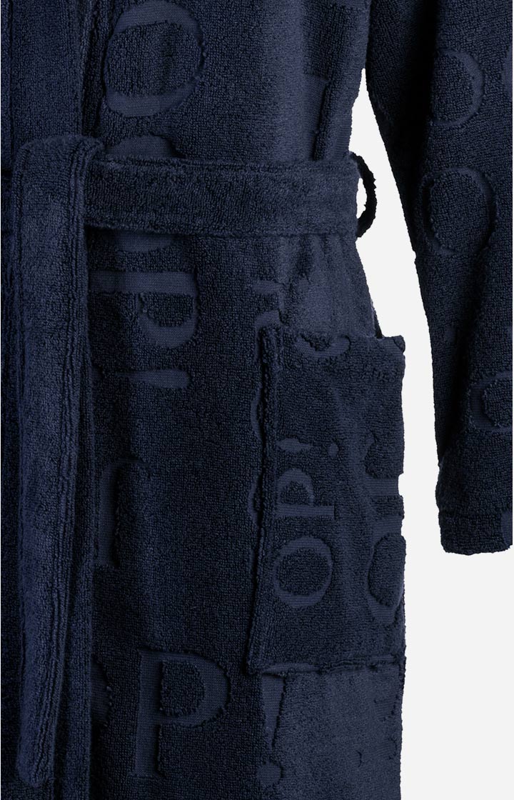 Kimono-Bademantel mit Allover-Logo-Muster