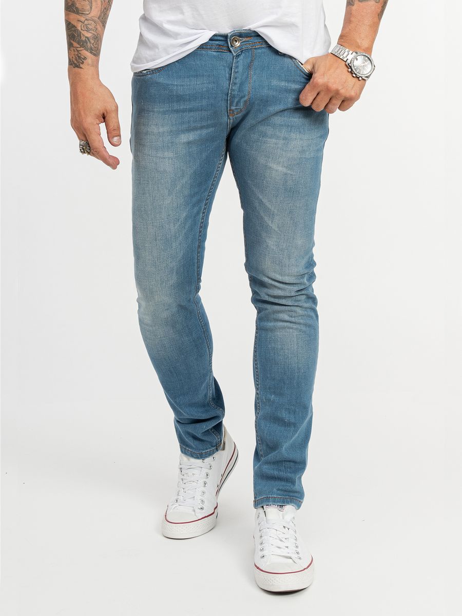 Klassische Regular-Fit Blaue Jeans