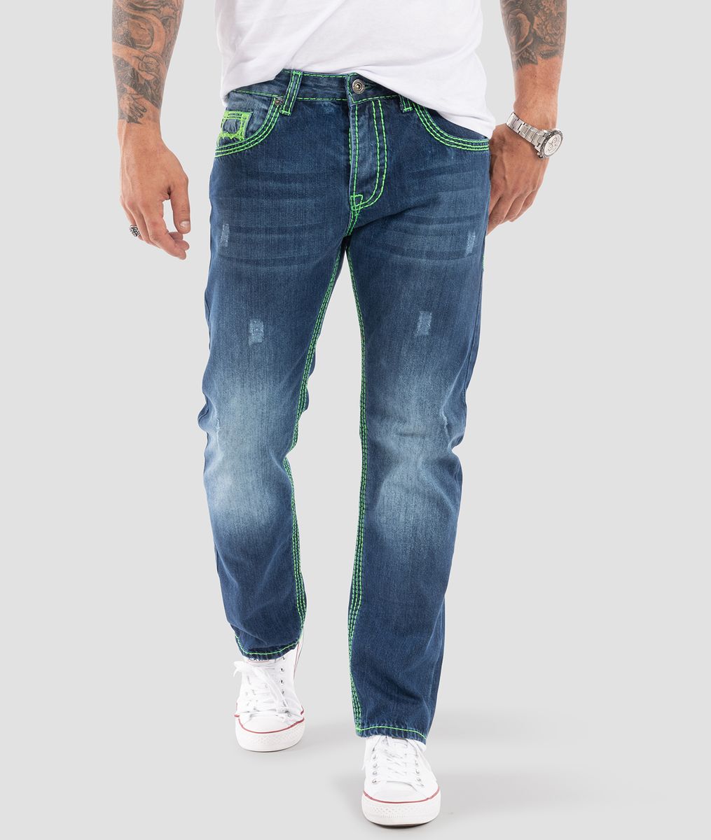 Klassische Regular-Fit Blaue Jeans