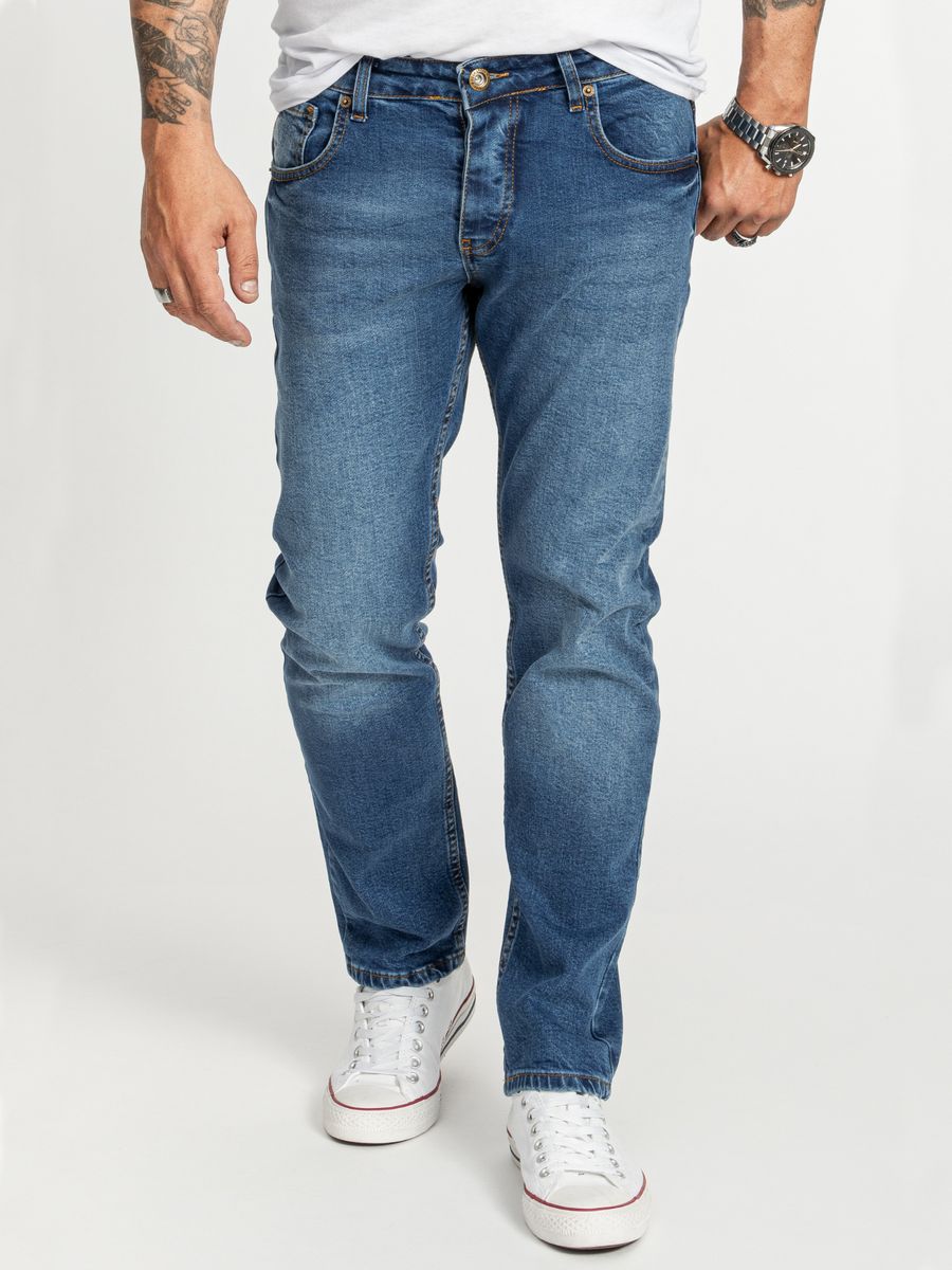 Klassische Regular-Fit Blaue Jeans