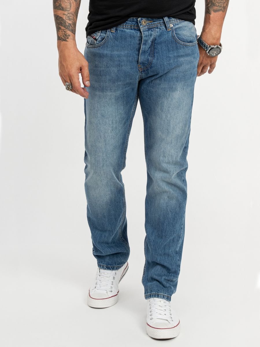 Klassische Regular-Fit Blaue Jeans
