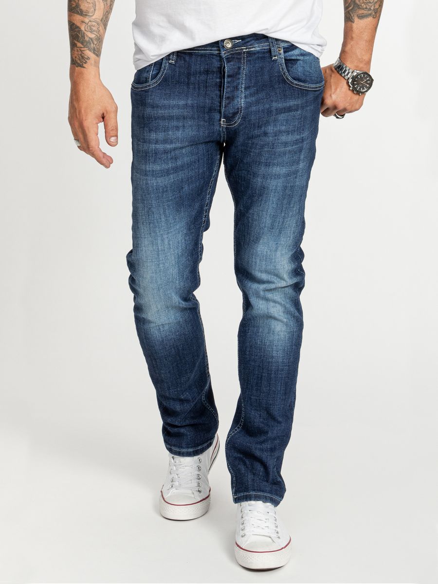 Klassische Regular-Fit Blaue Jeans