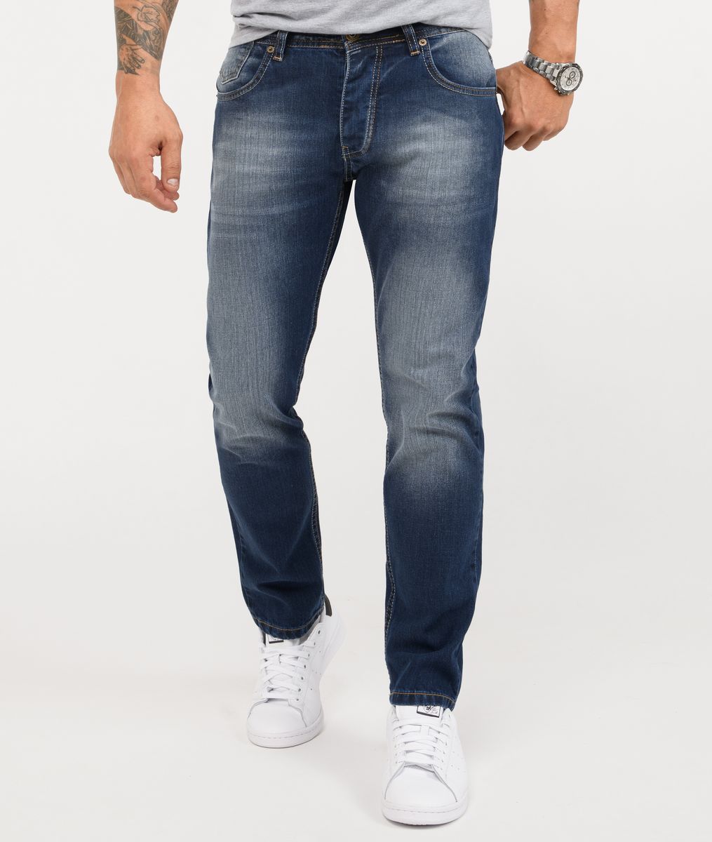 Klassische Regular-Fit Blaue Jeans
