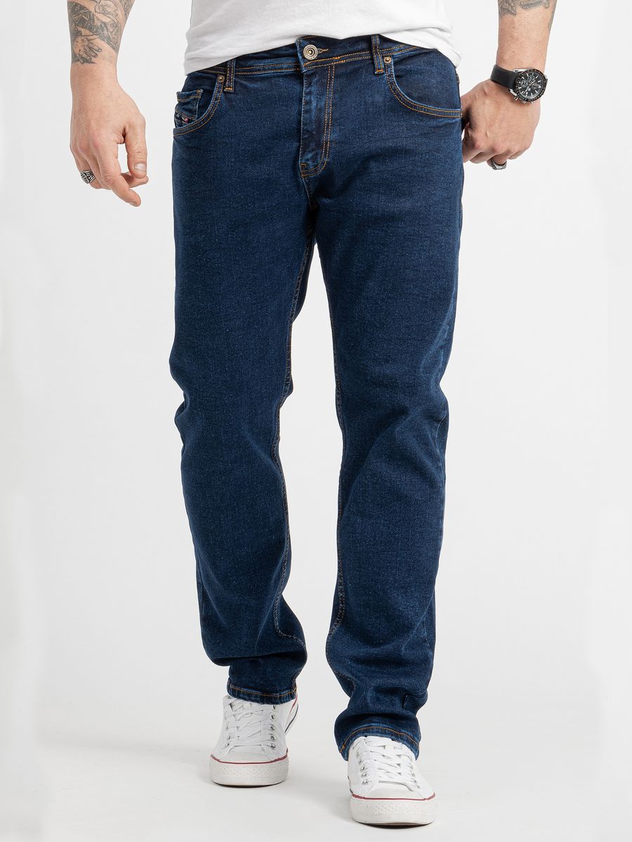 Klassische Regular-Fit Blaue Jeans