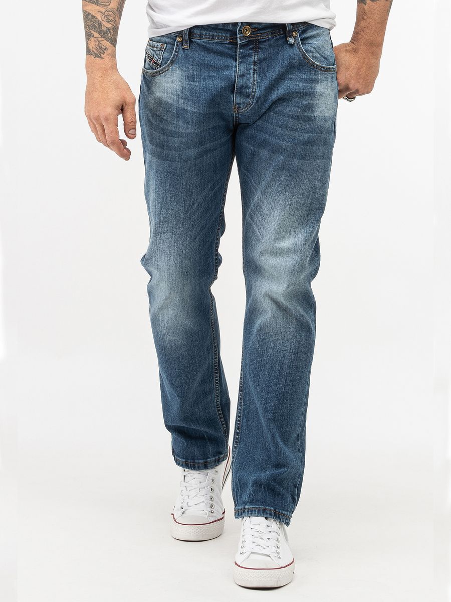 Klassische Regular-Fit Blaue Jeans