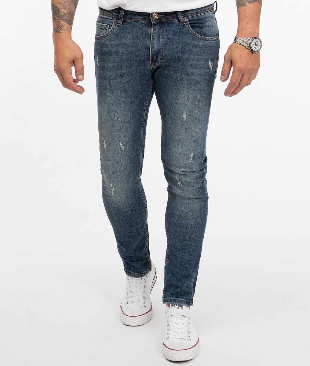 Klassische Regular-Fit Blaue Jeans