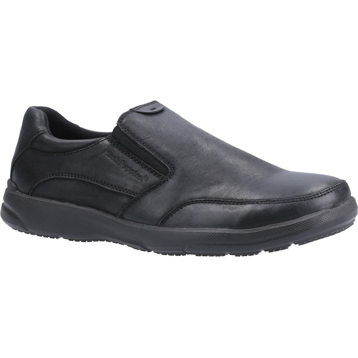 Hush Puppies Herren Aaron Slip On Lederschuh (Schwarz)