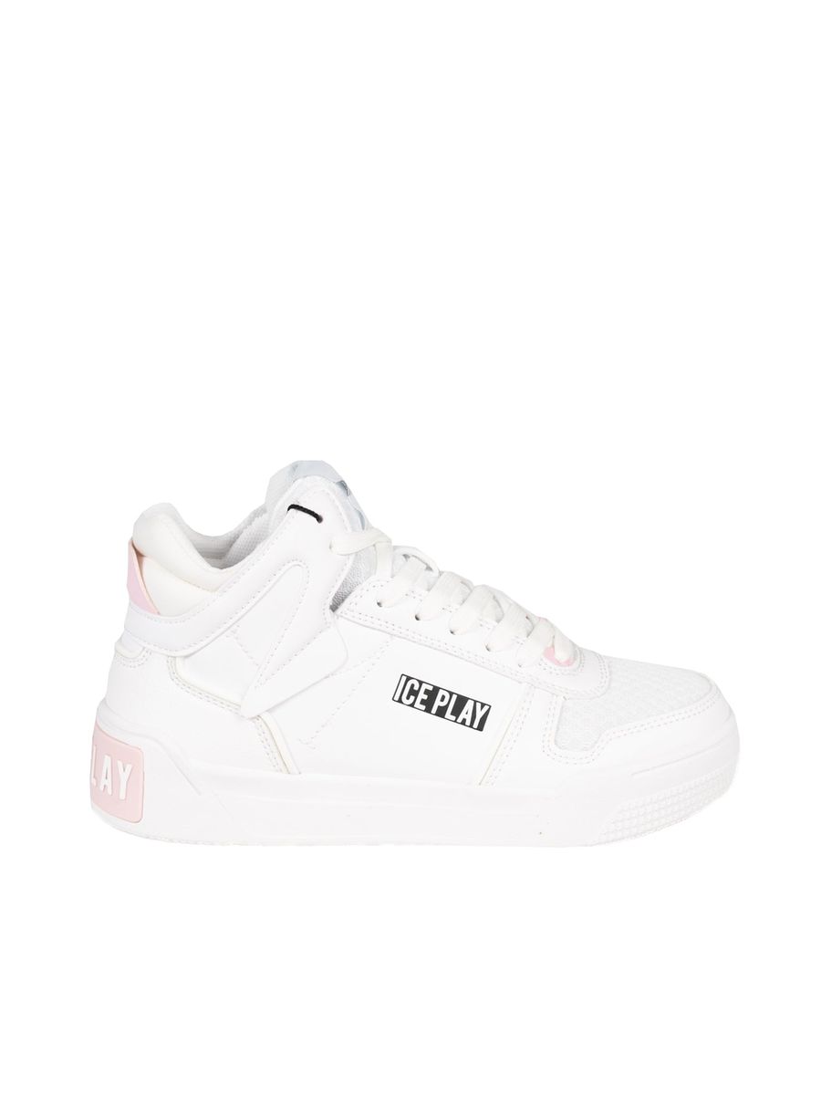 Farbenfrohe High-Top-Sneaker mit Color-Blocking