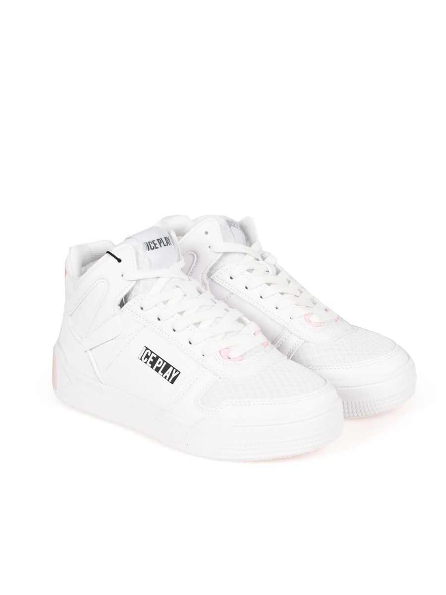 Farbenfrohe High-Top-Sneaker mit Color-Blocking