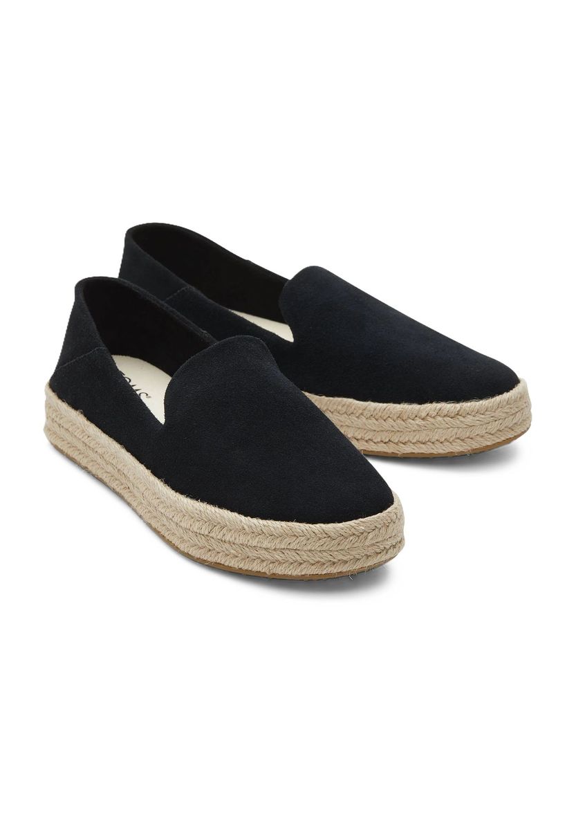 Schwarze Espadrille Slipper