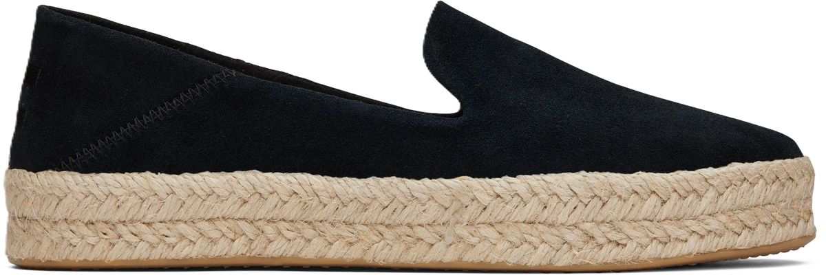 Schwarze Espadrille Slipper