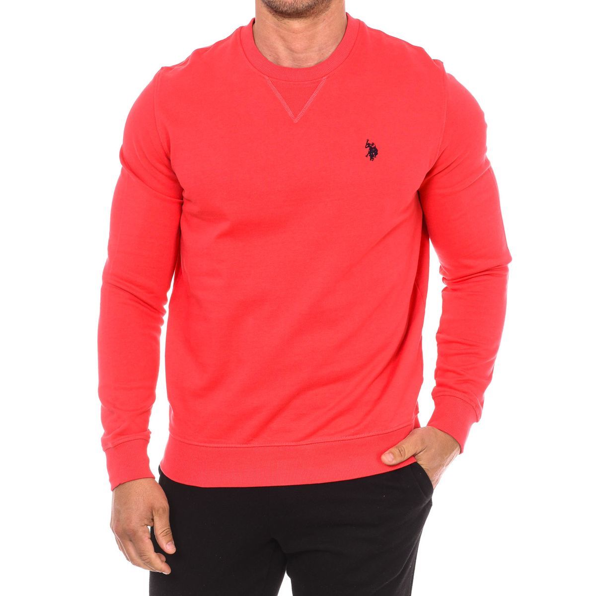 Langärmeliges Herren Sweatshirt mit Rundhalsausschnitt