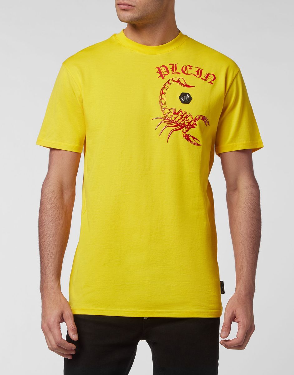 Baumwoll-T-Shirt mit Skorpion-Grafikprint
