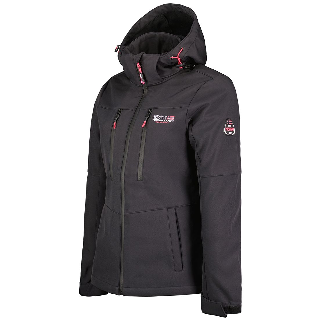 Funktionale Softshelljacke mit Kapuze