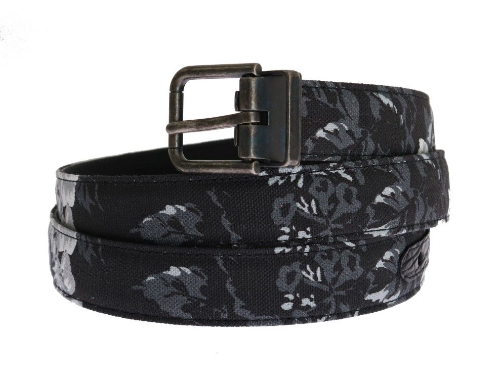Gürtel mit floralem Leinenmix-Print