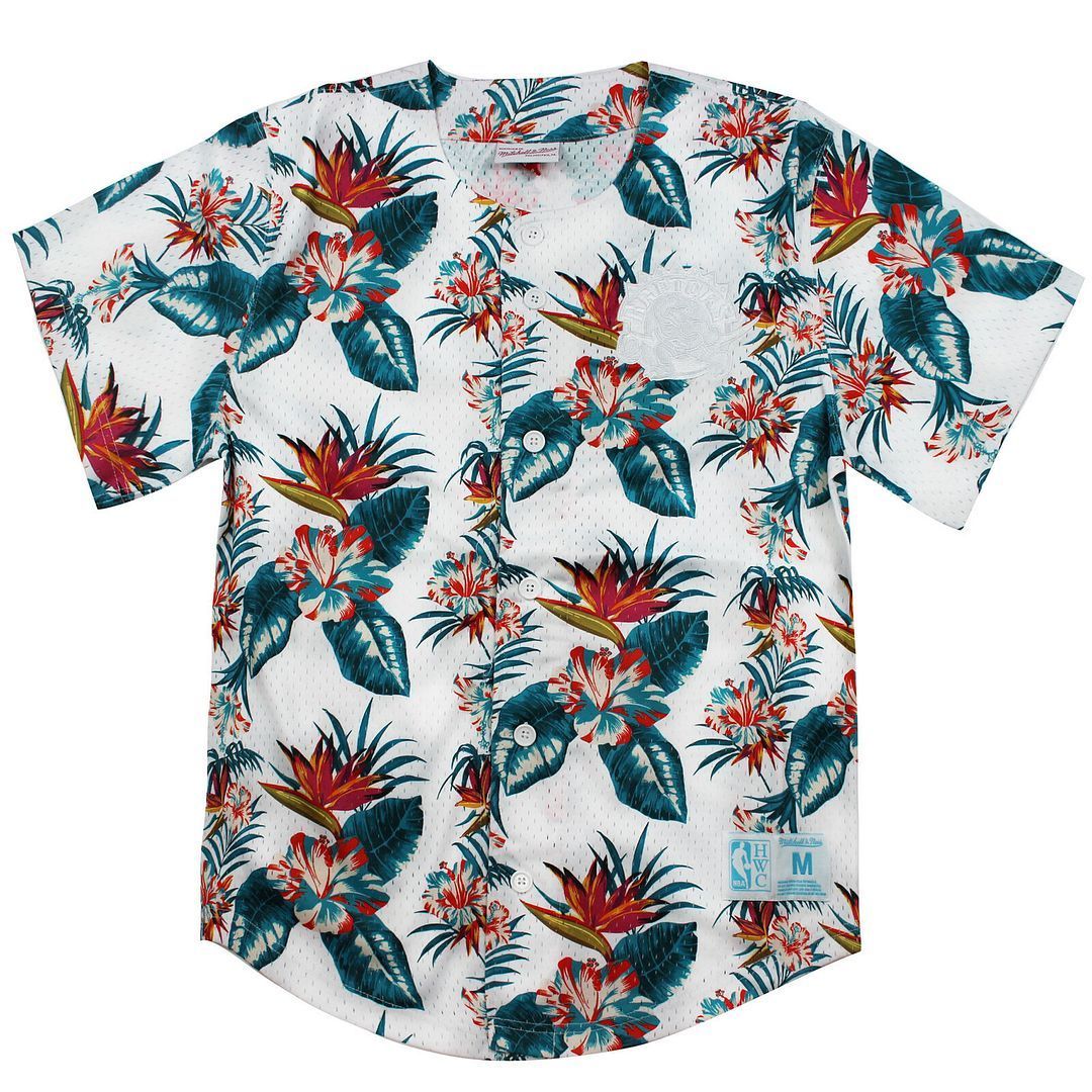 Mitchell & Ness Raptors Blumendruck Männer Hemd