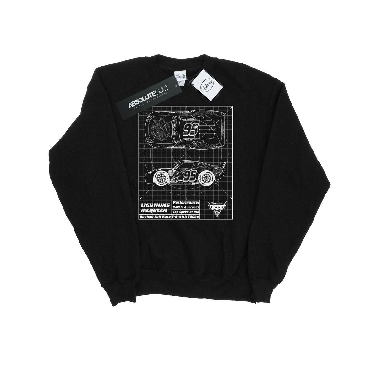 Lightning McQueen Blaupause Grafik Sweatshirt