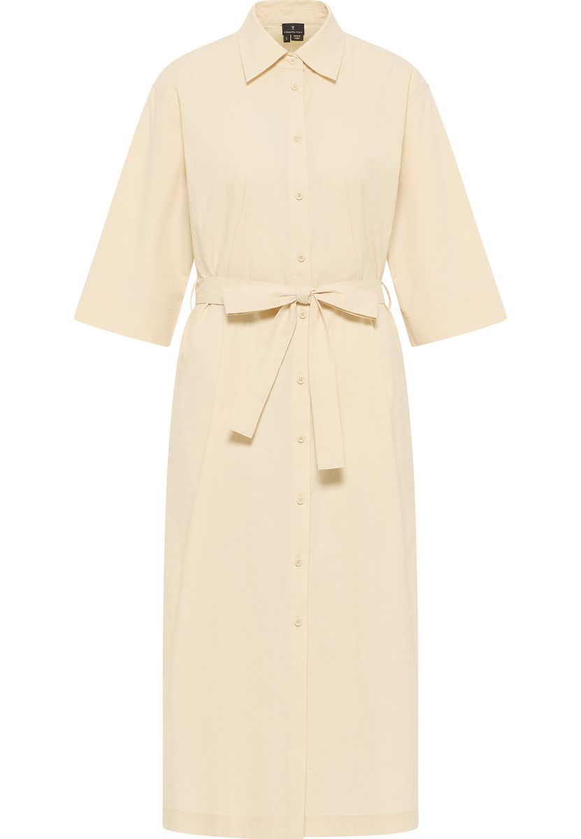 Dreimaster Hemdkleid Damen Hellbeige