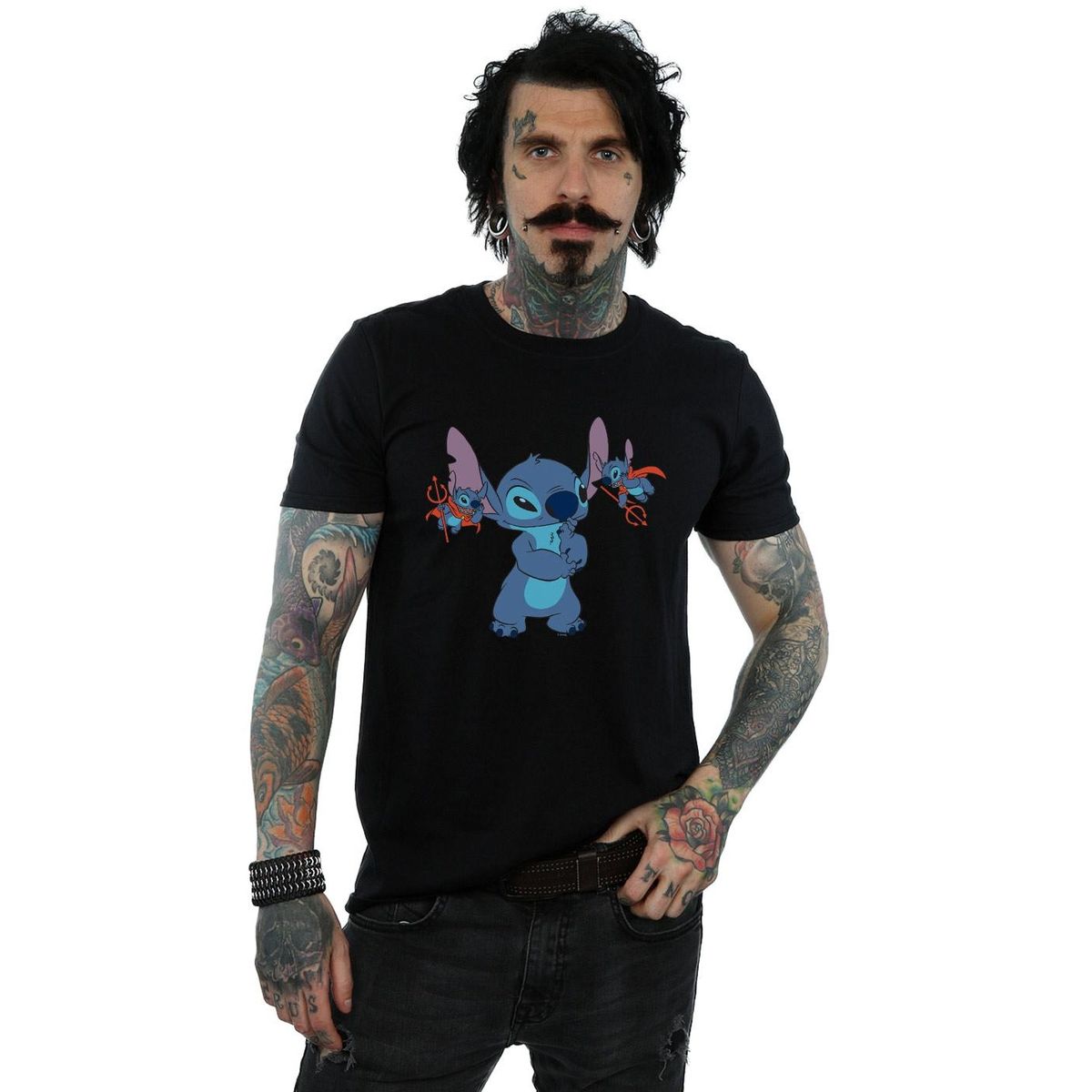 Grafik-T-Shirt mit kleinen Teufeln