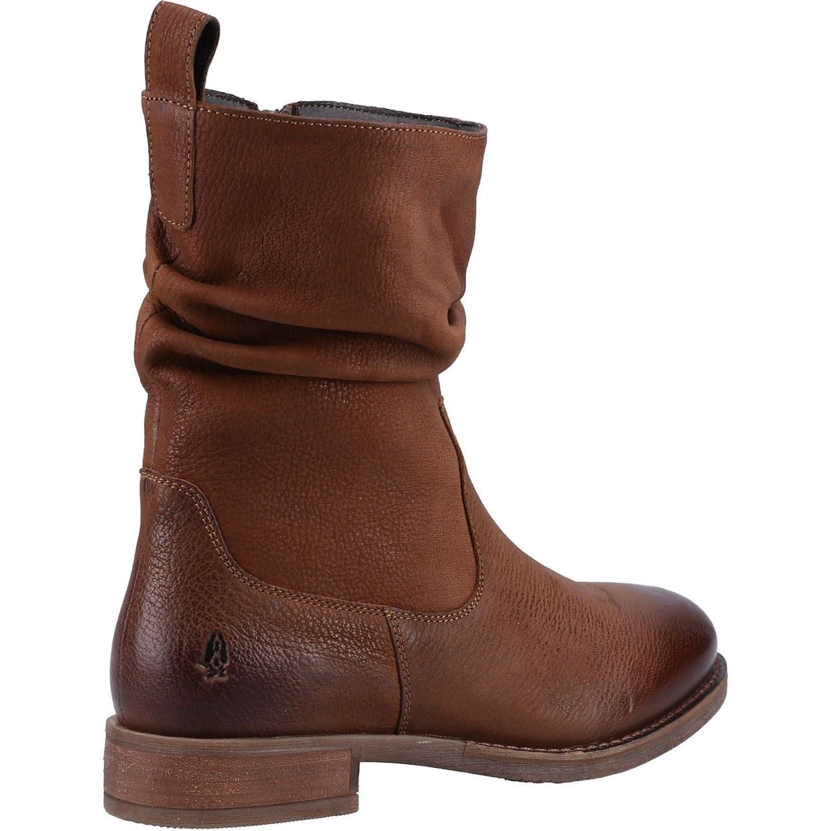 Lederstiefel mit modischen Raffungen