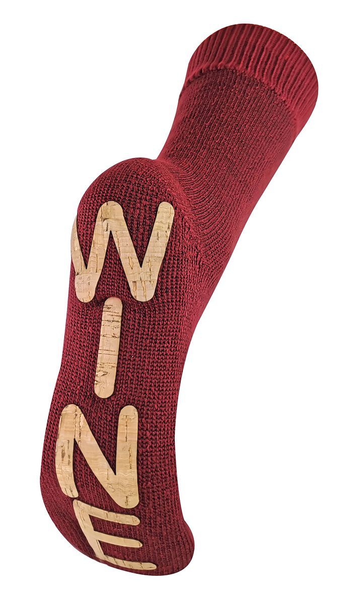 Damen dicke thermische Fleece gefüttert Neuheit Wein weich Slipper Socken