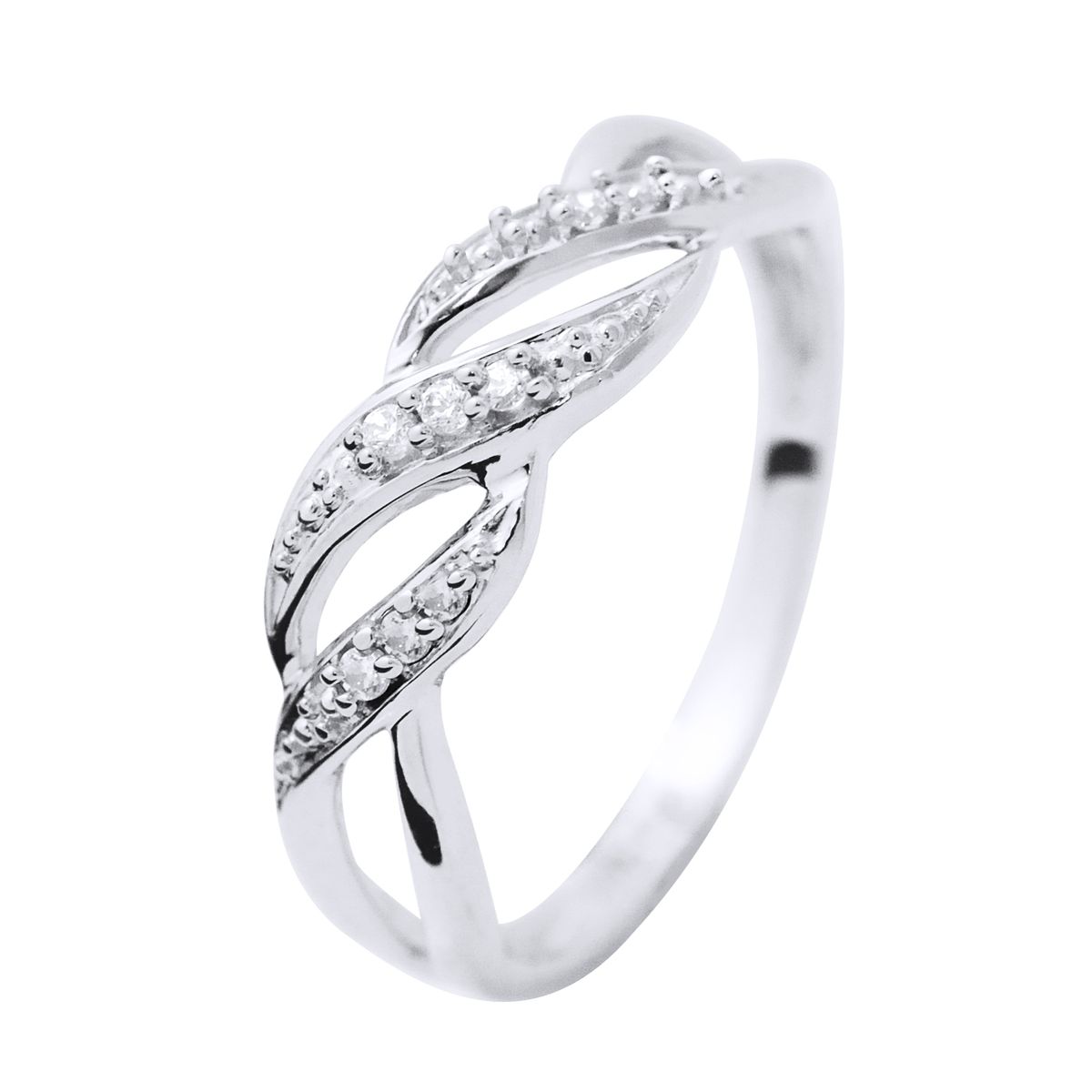 Eleganter verschlungener Diamantring