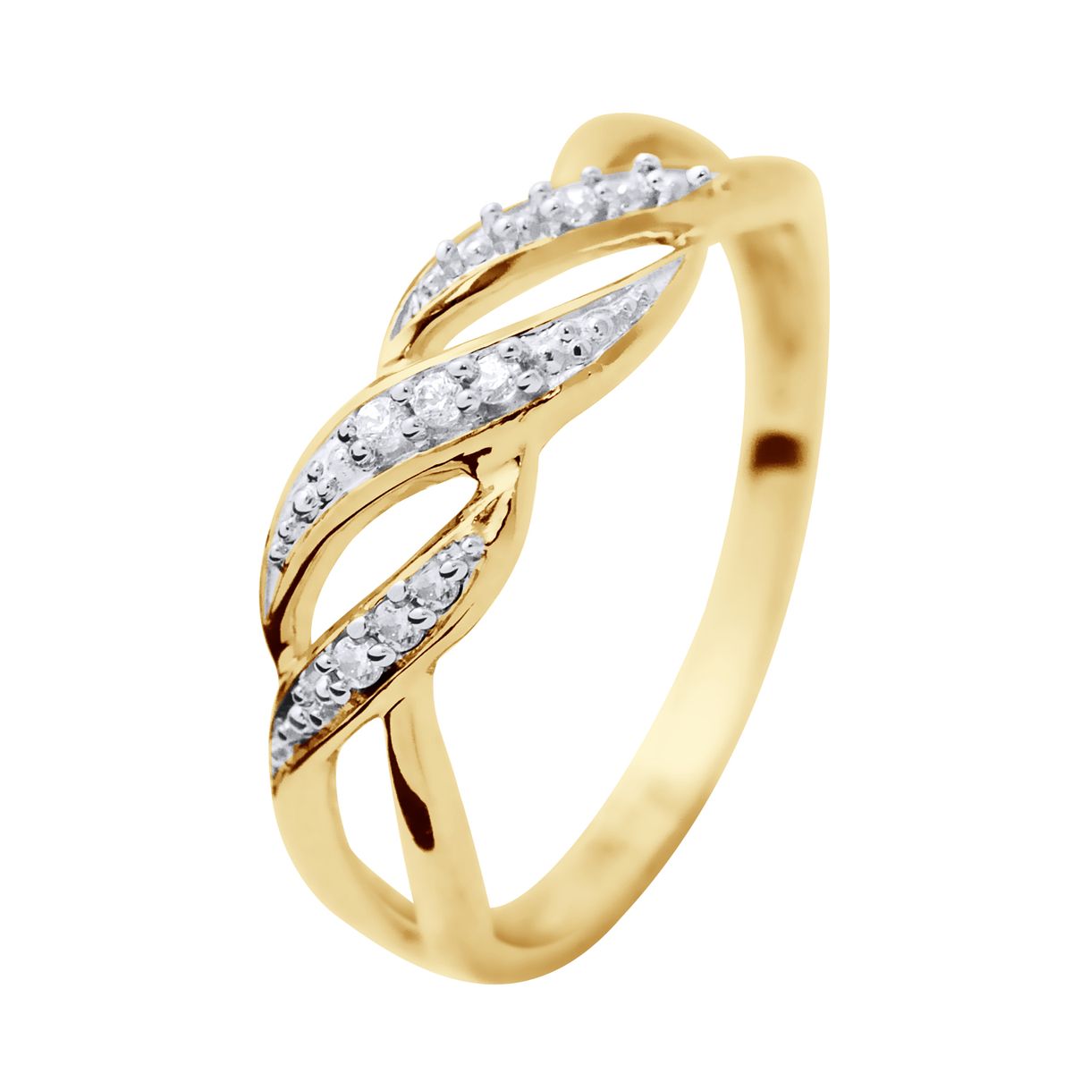 Eleganter verschlungener Diamantring