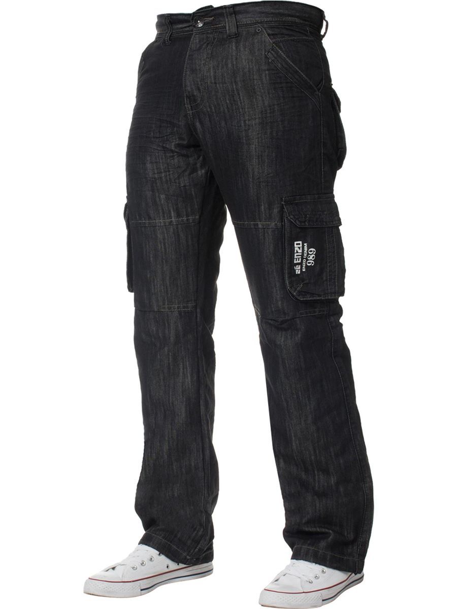 Herren Casual Cargo Jeans im Combat-Stil