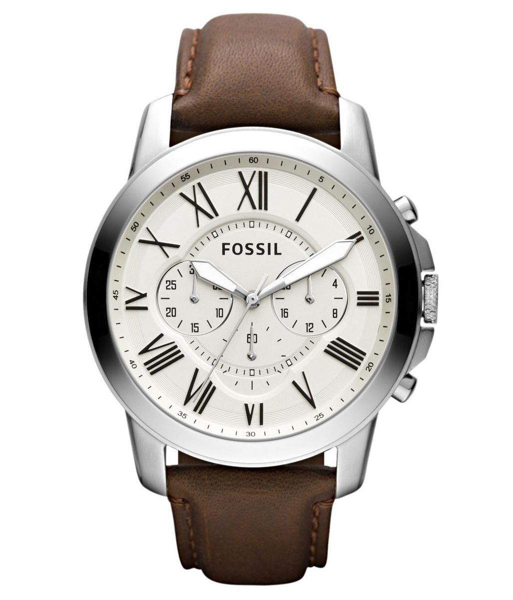 Klassische Chronographenuhr mit Lederarmband
